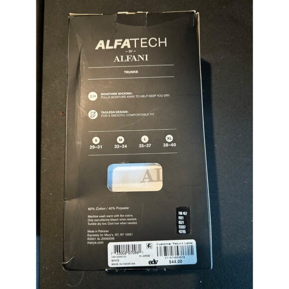 Alfani AlfaTech Men's Core Trunks, 5 Pack, White, Size XL, NIB - Picture 3 of 3